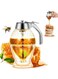 Acrylic Honey Dispenser Squeeze Bottle Syrup Container for Juice Drip and Honey Storage