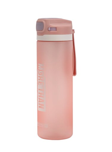630ml Water Bottle- RF11934 Transparent Plastic Bottle with Flip flop Lid and Secure Lock Assorted Colour