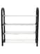 Dubai Gallery 4 Layer Shoe Rack Black/Silver AMZ-N30515540A