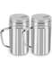 SYOSI 2pcs Seasoning Bottle, Stainless Steel Seasoning Shakers with Adjustable Pour Holes for Salt Pepper Cinnamon Powder Sugar
