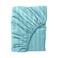 BYFT Tulip (Sea Green) Queen Size Fitted Sheet with 1 cm Satin Stripe (160 x 210 + 30 Cm-Set of 1 Pc) 100% Cotton, Soft and Luxurious Hotel Quality Bed linen-300 TC