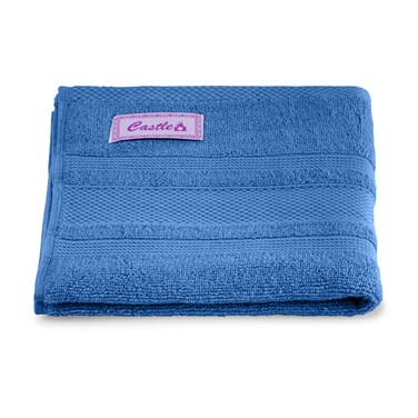 BYFT Home Castle Hand Towel 50 x 90 Cm 550 Gsm Blue 100% Cotton Set of 01