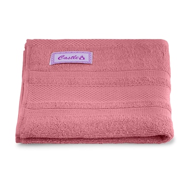 BYFT Home Castle Hand Towel 50 x 90 Cm 550 Gsm Pink 100% Cotton Set of 01