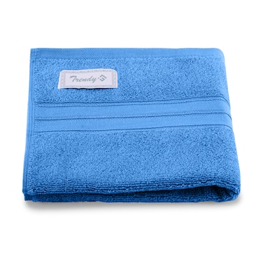 BYFT Home Trendy Hand Towel 50 x 90 Cm 550 Gsm Blue 100% Cotton Set of 01