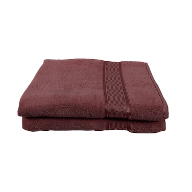 BYFT Home Ultra Bath Sheet 90 x 180 Cm 550 Gsm Burgundy 100% Cotton Set of 02