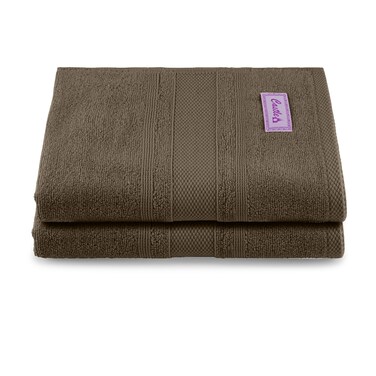 BYFT Home Castle Bath Towel 70 x 140 Cm 550 Gsm Beige 100% Cotton Set of 02