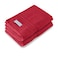 BYFT Home Trendy Bath Towel 70 x 140 Cm 550 Gsm Red 100% Cotton Set of 02