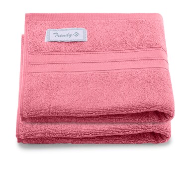 BYFT Home Trendy Hand Towel 50 x 90 Cm 550 Gsm Pink 100% Cotton Set of 02