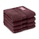 BYFT Home Ultra Hand Towel 50 x 90 Cm 550 Gsm Burgundy 100% Cotton Set of 04