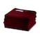 BYFT Home Castle Hand Towel 50 x 90 Cm 550 Gsm Maroon 100% Cotton Set of 04