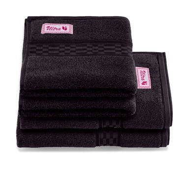 BYFT Home Ultra Hand Towel 50 x 90 Cm Bath Towel 70 x 140 Cm 550 Gsm Brown 100% Cotton Set of 04
