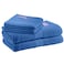 BYFT Home Castle Hand Towel 50 x 90 Cm Bath Towel 70 x 140 Cm 550 Gsm Blue 100% Cotton Set of 04