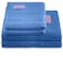 BYFT Home Castle Hand Towel 50 x 90 Cm Bath Towel 70 x 140 Cm 550 Gsm Blue 100% Cotton Set of 04