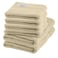 BYFT Home Trendy Hand Towel 50 x 90 Cm Bath Towel 70 x 140 Cm 550 Gsm Cream 100% Cotton Set of 06