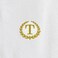 BYFT Iris Embroidered For You Hand Towel 50 x 80 Cm Bath Towel 70 x 140 Cm 600 Gsm White 100% Cotton Letter "T" Gold Thread Set of 02