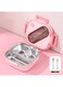 Box with Spoon Fork 304 Stainless Steel Bento box 3 Compartments Lunch Box Container for Kids and Adults Food Safe Materials and Leak Proof&iuml;&frac14;&circ;PINK&iuml;&frac14;&permil;