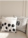 2-Pack Velvet Throw Pillow Covers New Chinese style Square Cushion Case Soft Pillowcases Farmhouse Cushion Covers for Home Decor for Sofa Couch Car Bedroom Indoor Decor Tulip pattern(Black and White)