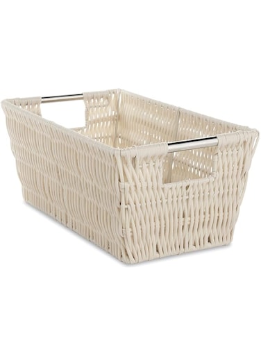 Whitmor Rattique Small Shelf Tote Latte, 6500-2712-Latte