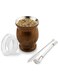 Yerba Mate Cup Set - Stainless Steel Double - Walled Mate Cup with Bombilla Yerba Mate Straw, Cleaning Brush &amp; Lid 8 oz