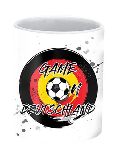 Deutschland (Germany) Printed Ceramic Mug White/Black/Red