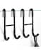 NINETREX Shower Door Towel Hooks,Over Glass Door Black Hook for Bathrooms,Towel Rack Heavy Duty 304 Stainless Steel for Towels Frameless Glass Door,Coats,Squeegee,loofah,2 Pack,Black