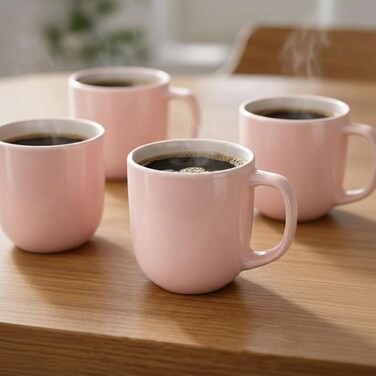 Home Ivy 4-Piece Porcelain Mug Set Assorted