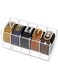 FEMELI Belt Organizer, Acrylic 5 Compartments Belt Container Storage Holder, Clear Belt Display Case for Closet Tie and Bow Tie, One Size