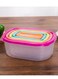 6 Peice Food Container Sett with Lid/Plastic Transperent Kitchen Storage Containers