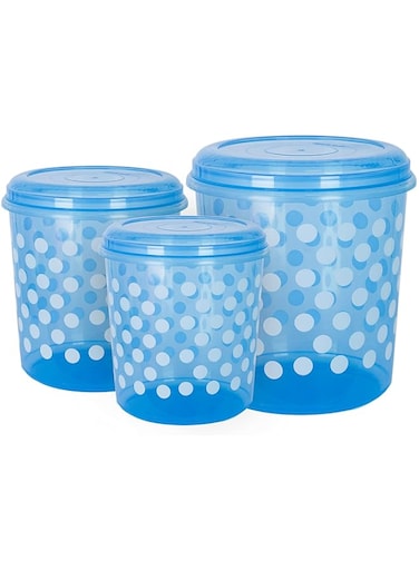 Esqube Presto Container Set 5/7/10 (Jelly Printed) - Blue