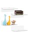 4 Pack Acrylic Floating Shelves, 9" Small Wall Shelf for Storage &amp; Decoration, Adhesive Wall Mounted Shelf for Bedroom, Living Room, Bathroom