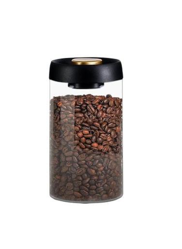 Borosilicate Glass Coffee Canisters with Airtight Lids - 1200ml/40oz Food Storage Containers for Coffee Beans, Tea, Sugar, Rice