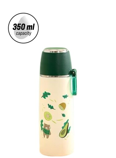 Stainless Steel Thermal Flask Bottle &acirc;&euro;&ldquo; Double Wall Insulated, Leak Proof (350ml, Green)