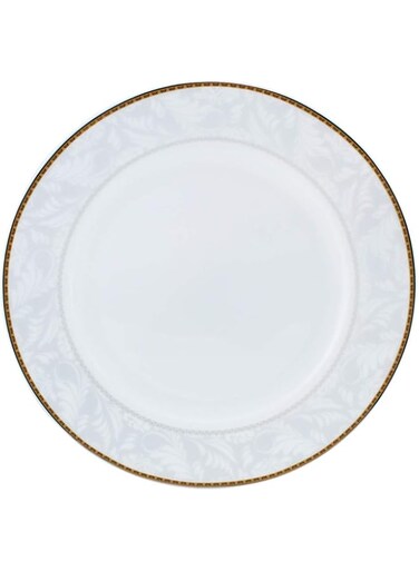 Shallow Porcelain Elegance Dinner Plate with Gold Rim, White, 27 cm, TS-H1-30