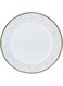 Shallow Porcelain Elegance Dinner Plate with Gold Rim, White, 27 cm, TS-H1-30