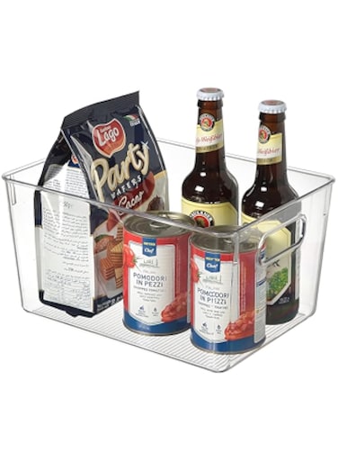Servewell Acrylic New Fridge &amp; Pantry Storage Bin 28.5X20.3X15.2cm