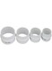 KNP Pastry Cutters, White. 4 Size for Different Use: The set of 4 pastry cutters come in diameters of 8.8cm 7.8cm, 6.8cm, and 5.8cm, ideal for making different-sized cookies and bakes as you need.
