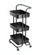 Storage Rack with Metal Legs &acirc;&euro;&ldquo; Sturdy Multipurpose Organizer Black