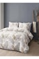 Home Queen size 6 pieces, including 1 duvet cover (200x230cm) without filling, 1 flat sheet (230x250cm), and 4 pillowcases (50x75cm) with Elegant gold leaves.