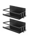 Joeji's Kitchen Set of 2 Kitchen Racks Storage Organiser &amp; 4 Hooks, Space-saving Magnetic Spice Rack for Fridge, Drill-free Spice Organiser &amp; Magnetic Shelf for Fridge or Oven