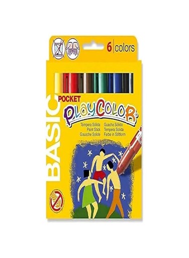 Jack Richeson Playcolor 10511 5 g Basic Pocket Solid Poster Paint Stick (Pack of 6)