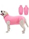Avont Dog Surgery Recovery Suit, Post-Spay/Neuter Onesie for Female/Male Puppies, Breathable Bodysuit Surgical Shirt E-Collar &amp; Cone Alternative, Anti-Licking Protection for Wounds -A Pink (2XL)