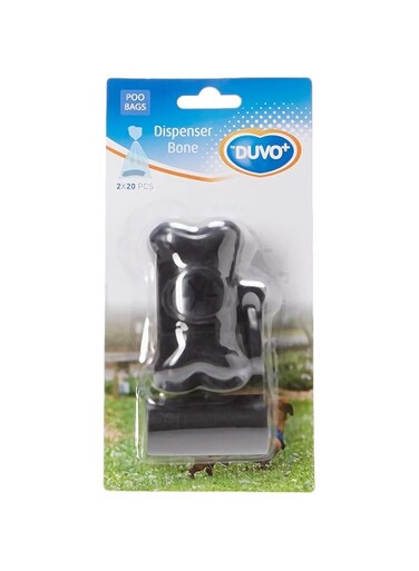 Duvo+ Waste Bags Dispenser Bone, Black