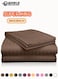 3 Piece Super King Brown Striped Bed Sheet Set &acirc;&euro;&ldquo; Ultra-Soft Microfiber Striped Sheet &amp; 2 Pillowcases, Breathable Luxury Bedding for Home &amp; Hotel Use