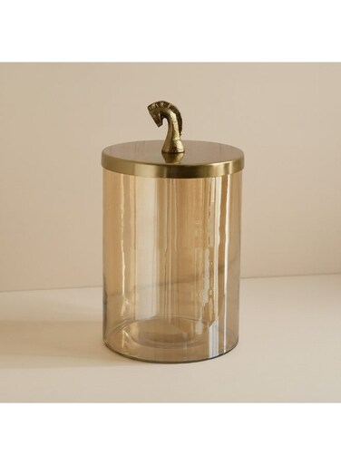 Box Astro Decor Jar with Horse Lid - For Home