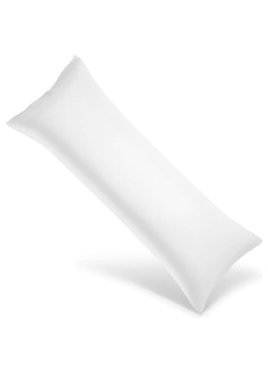 Cotton Long Pillow with Removable Cover Cotton White 140 x 50cm