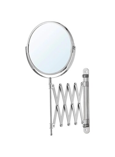 Stainless Steel Extending Magnifying Make-up Shaving Mirror