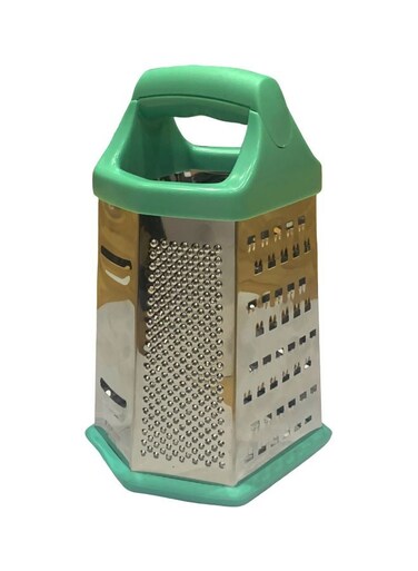 Steel 6 Sided Grater Turquoise/Silver 9inch