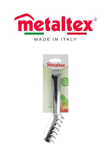 Stainless Steel Spaghetti Tongs with 7 Teeth &acirc;&euro;&ldquo; 19cm, Easy Grip &amp; Dishwasher Safe