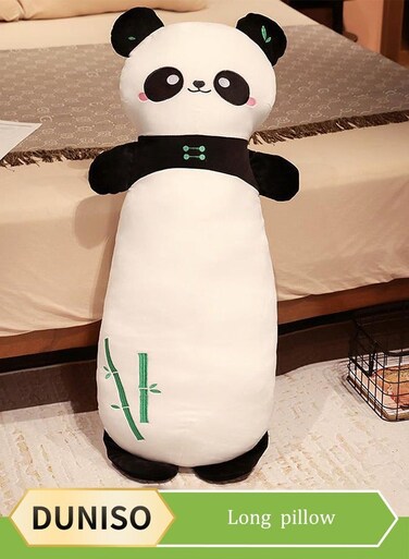 Long Body Pillow&iuml;&frac14;&OElig;Cartoon Panda Side Pillow For Side Sleepers, Multifunctional Waist Pad, Cotton Filling, Comfortable, Soft And Durable, Detachable, Suitable For Living Room, Bedroom&iuml;&frac14;&OElig;Sofa, 70cm