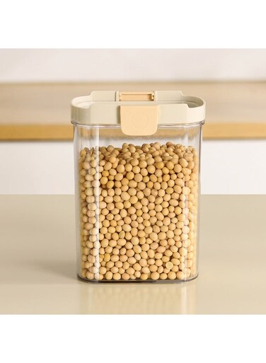 1850ml Extra Large Airtight Food Container - Premium PET Kitchen Storage Jar With Secure Silicone Lock Seal   Crystal Clear Pantry Organizer For Bulk Foods, Grains &amp; Dry Goods   Space-Efficient Stackable Design   BPA-Free, Dishwasher Safe &amp; Leakproof